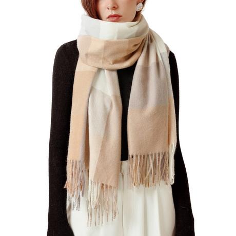 Only-bags.store Plaid Poncho Weicher Hochwertiger Winter Strickschal mit Quasten  