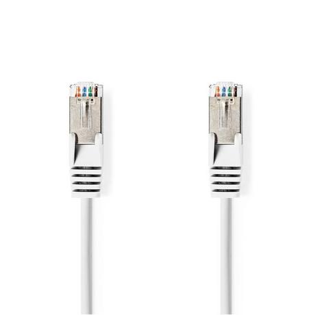 Nedis  Câble réseau CAT6a | SF/UTP | RJ45 mâle | RJ45 mâle | 7.50 m | Rond | PVC | Blanc | Tag 