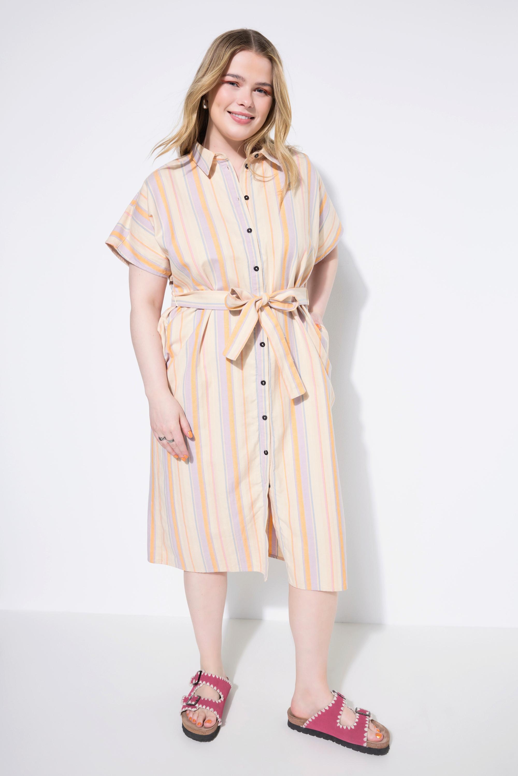 Studio Untold Abito Chemisier Midi a Righe  