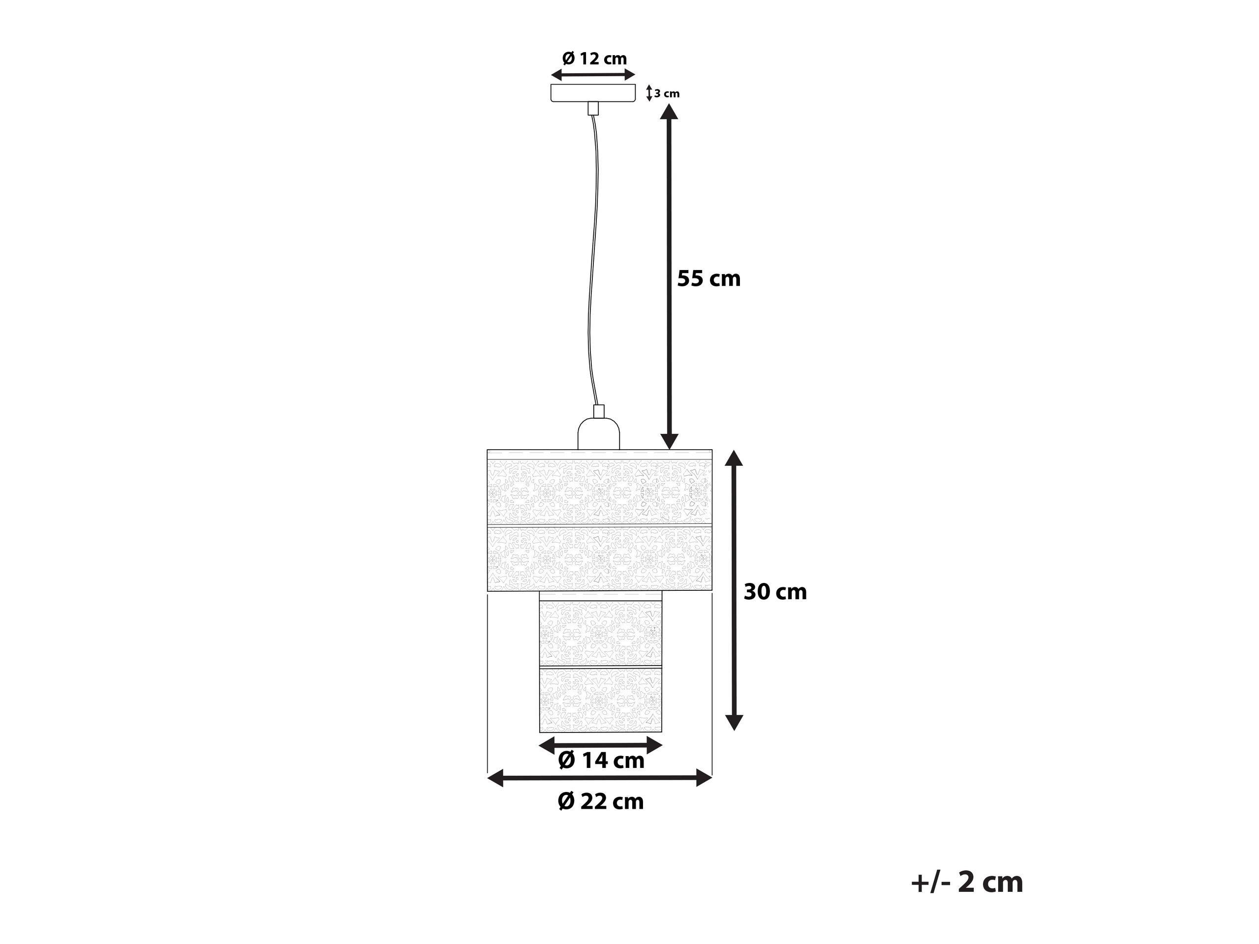 Beliani Lampe suspension en Métal Moderne OSUN  