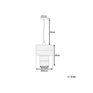 Beliani Lampe suspension en Métal Moderne OSUN  