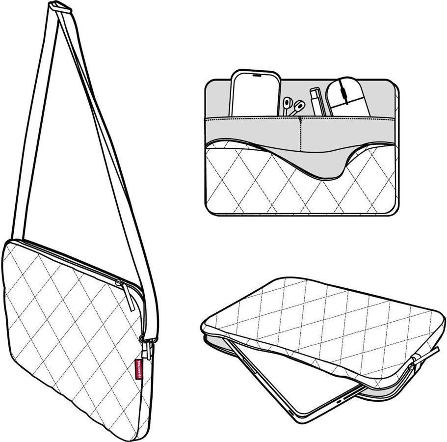 reisenthel  Notebooktasche notebook sleeve rhombus black 