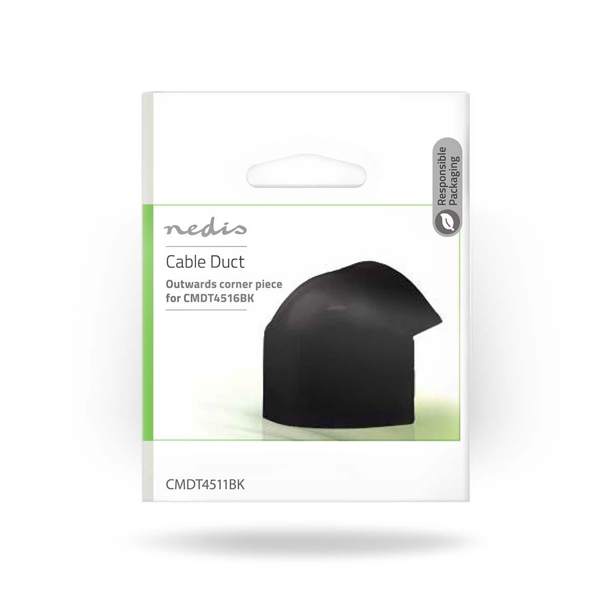 Nedis  Chemin de câbles | Canal | Par-dessus le coin | 1 pc. | PVC | Noir 