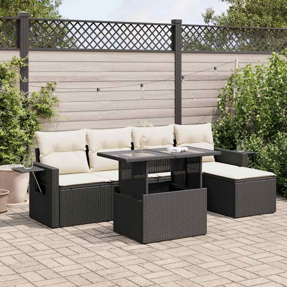VidaXL Ensemble de canapés de jardin rotin synthétique  
