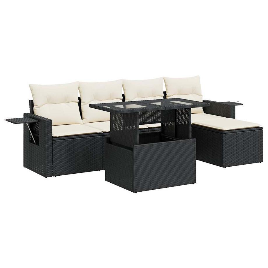 set di divani da giardino Polirattan