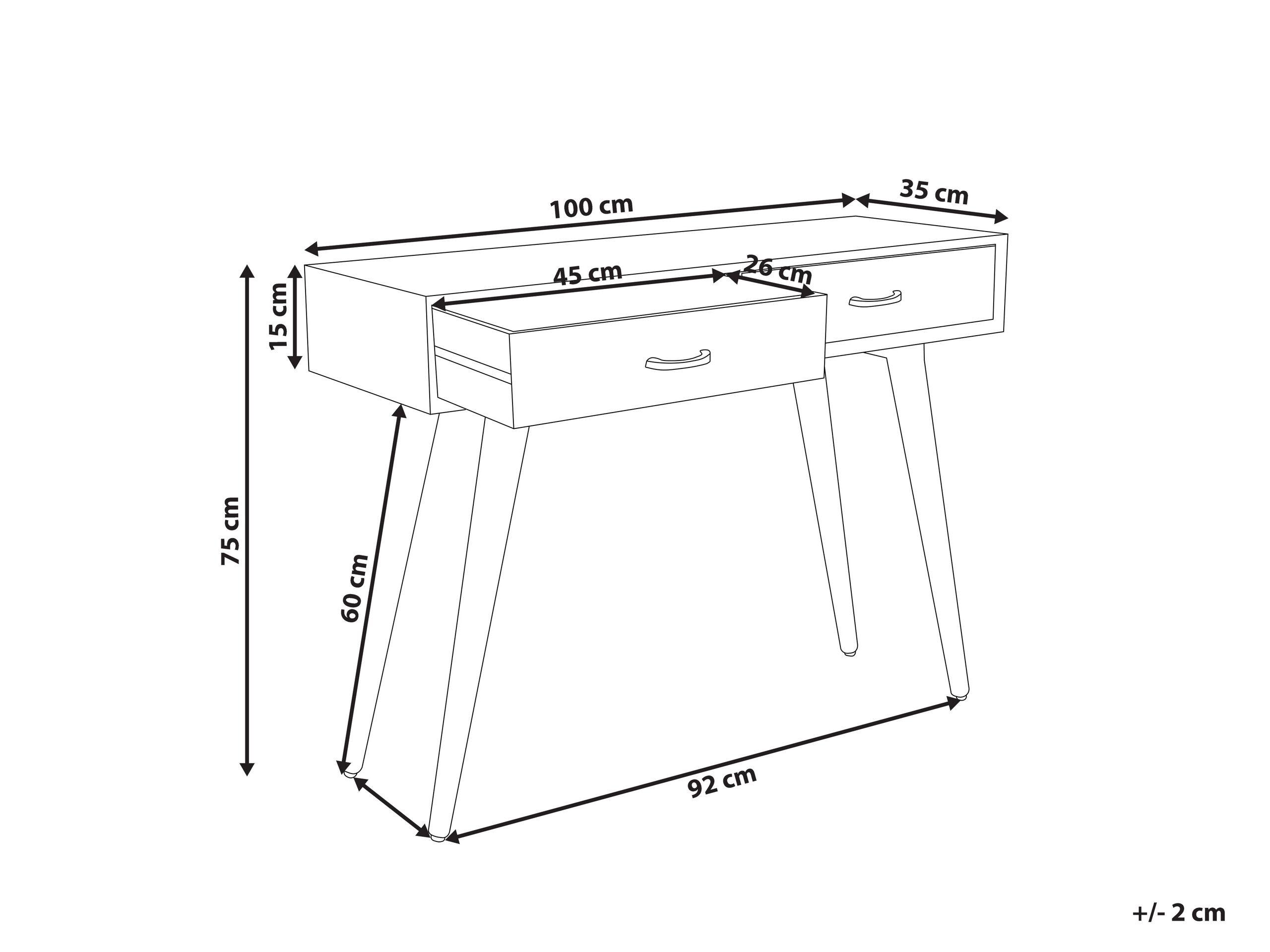 Beliani Console en Manguier Industriel ARABES  