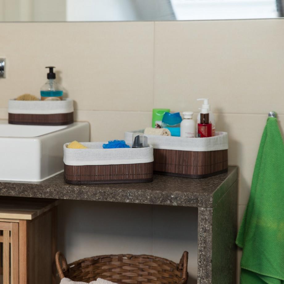 B2X Cestino portaoggetti per bagno 3 parti  