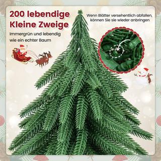 Northix Tisch-Weihnachtsbaum Künstlicher Christbaum mit 200 Zweigspitzen  