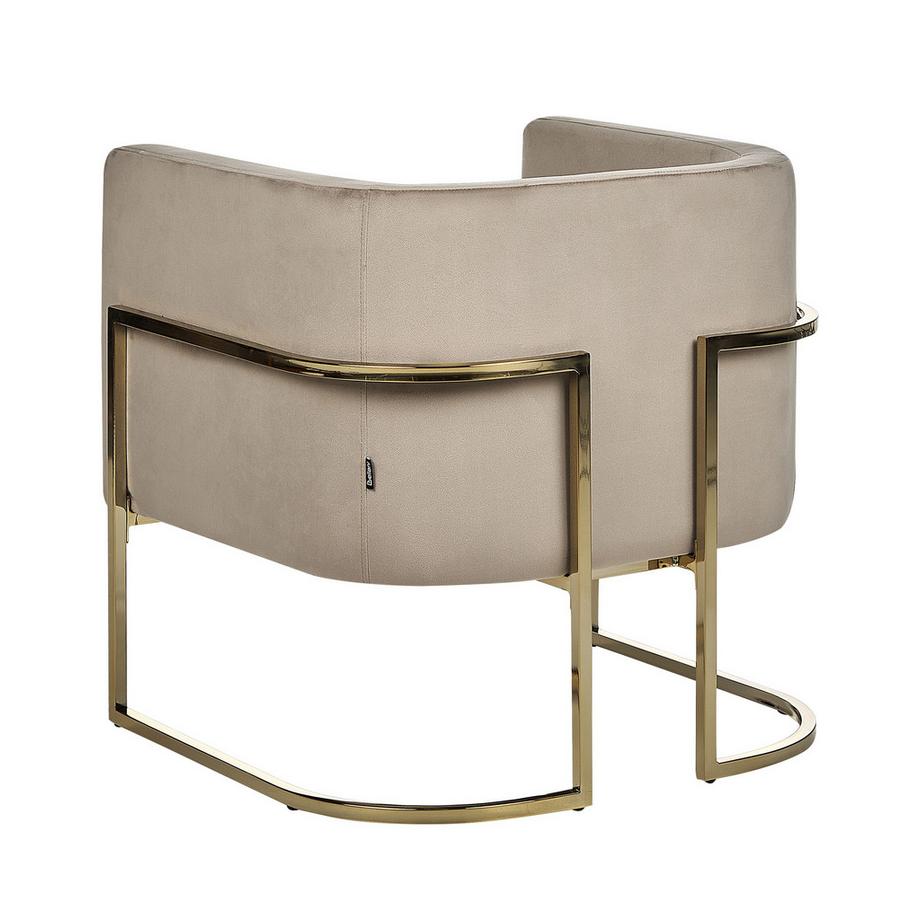 Beliani Fauteuil en Velours Glamour SIRKKA  