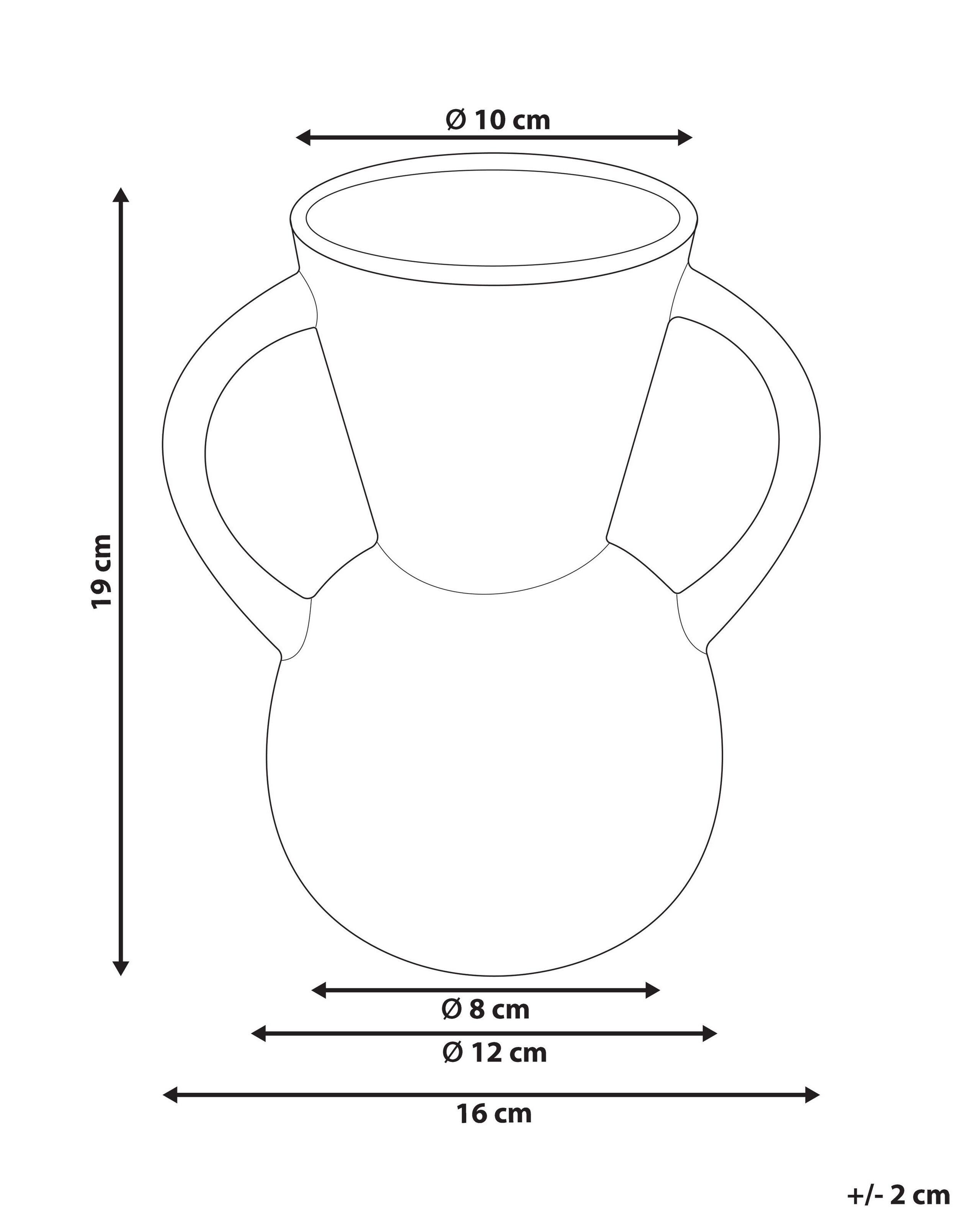 Beliani Blumenvase aus Porzellan Klassisch ORESTIADA  