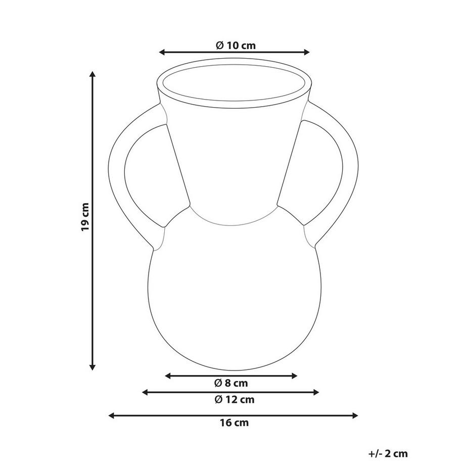 Beliani Vase à fleurs en Porcelaine Traditionnel ORESTIADA  