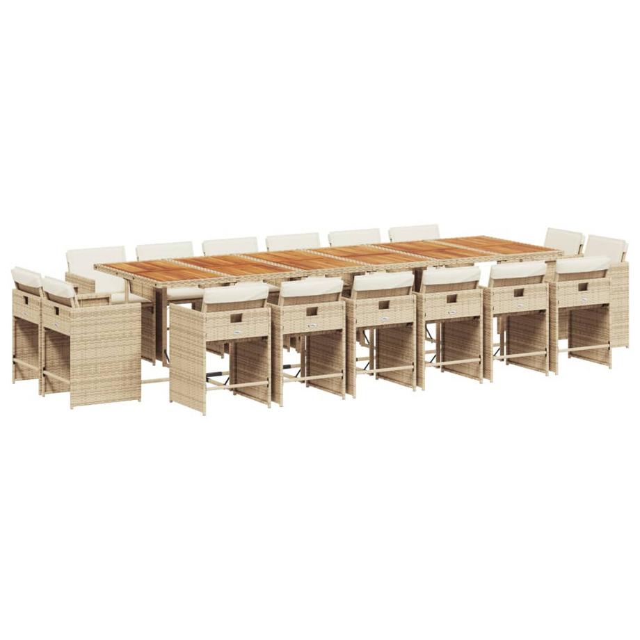 Ensemble de salle à manger de jardin rotin synthétique