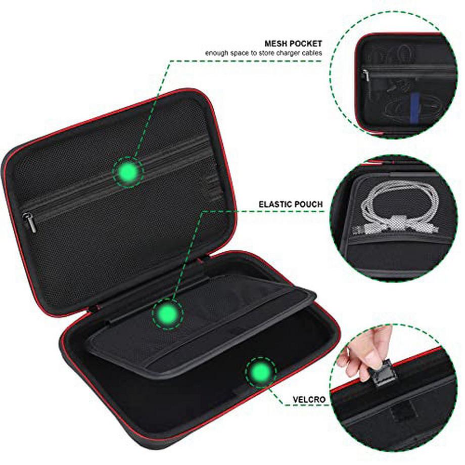 Only-bags.store  Sacoche de transport pour GPS Garmin dēzl LGV 1010, Garmin Camper 1090, Garmin dēzl LGV1000 MT-D, sacoche en filet pour chargeur de voiture, câble USB 