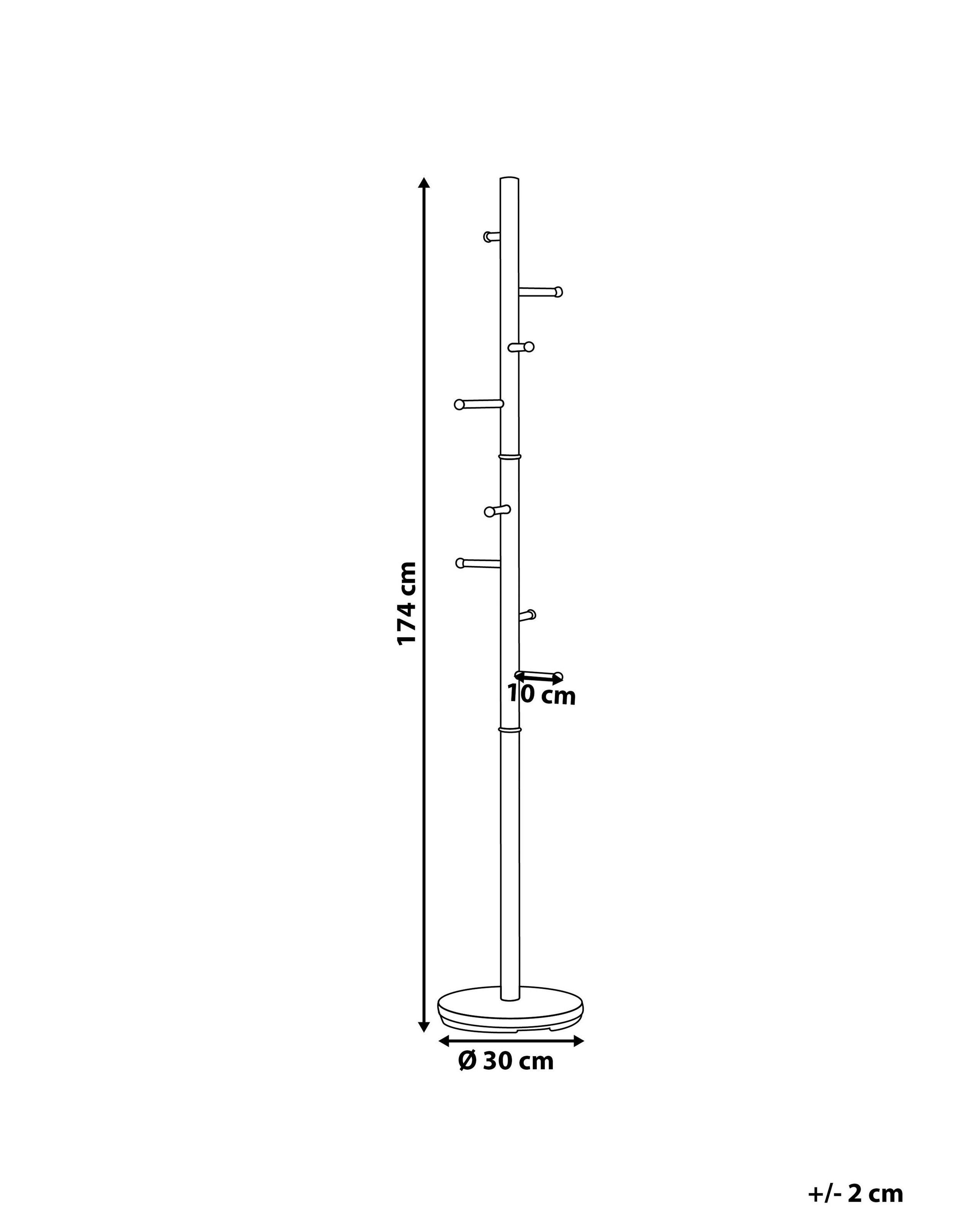 Beliani Appendiabiti en Acciaio inox Moderno CLOVIS  