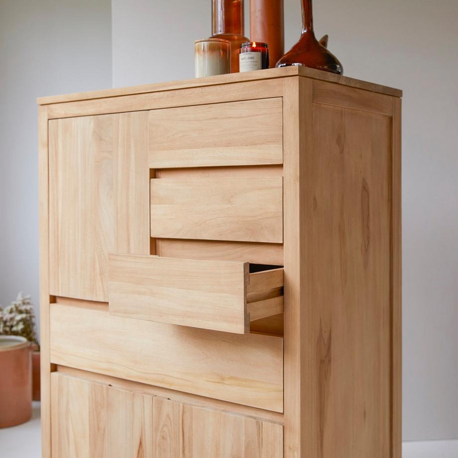 Tikamoon Credenza in teak massello 80 cm Paulo  