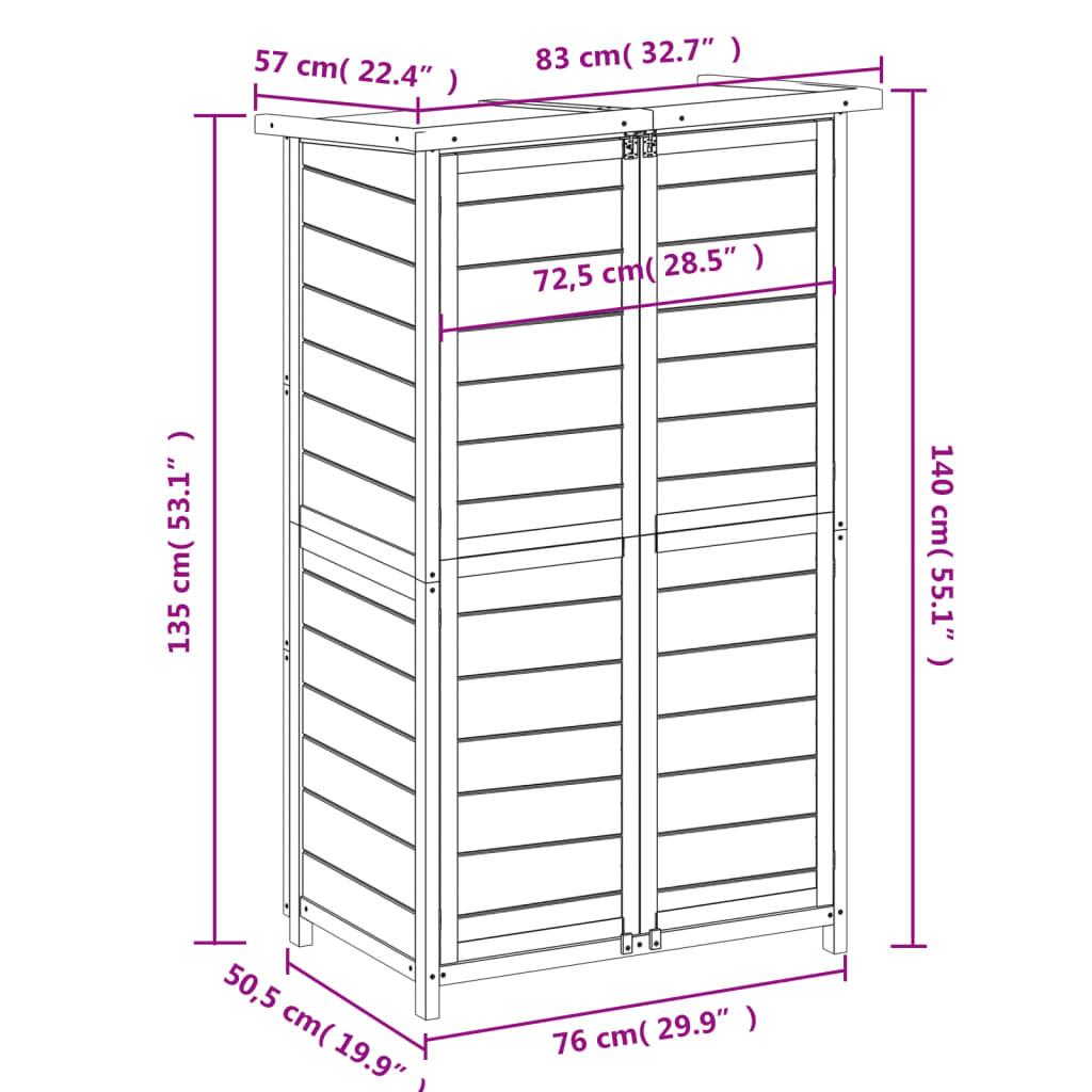 VidaXL Remise à outils de jardin bois de pin  