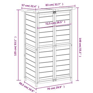 VidaXL Remise à outils de jardin bois de pin  