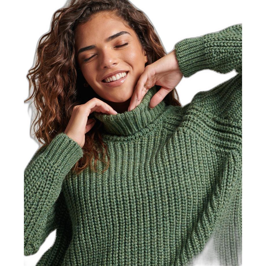 Superdry Pull ample col roulé surpiqué  
