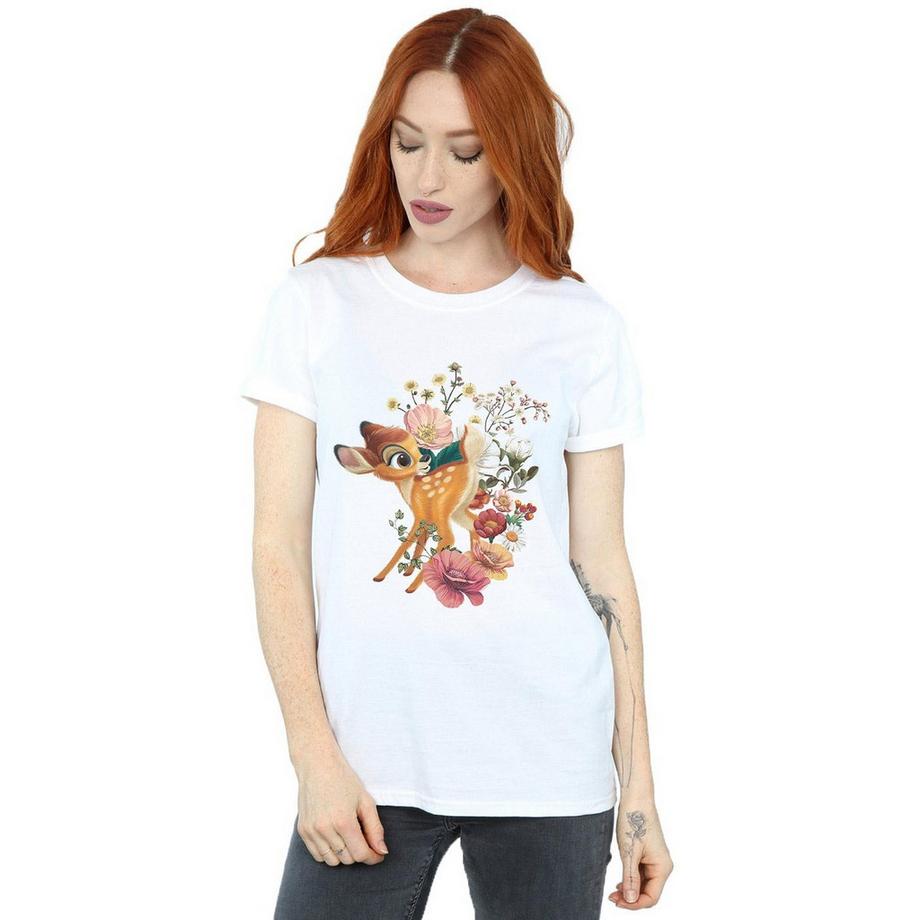 Disney Bambi T-Shirt Stampa Floreale  