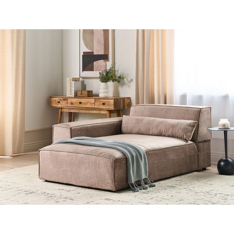 Beliani Rechtsseitige Chaiselongue aus Stoff  HELLNAR  