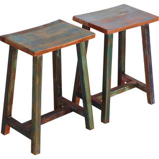 mutoni Table pliante avec 2 tabourets River multicolore 60x25  