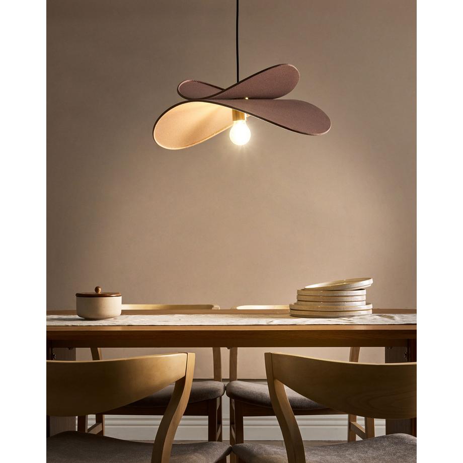 Beliani Lampe suspension en Lin Scandinave MASCOTA  