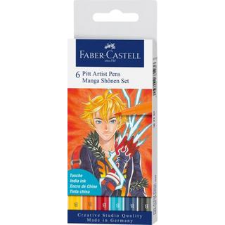 Faber-Castell FABER-CASTELL Pitt Artist Pen Manga Shônen  6 Stück  