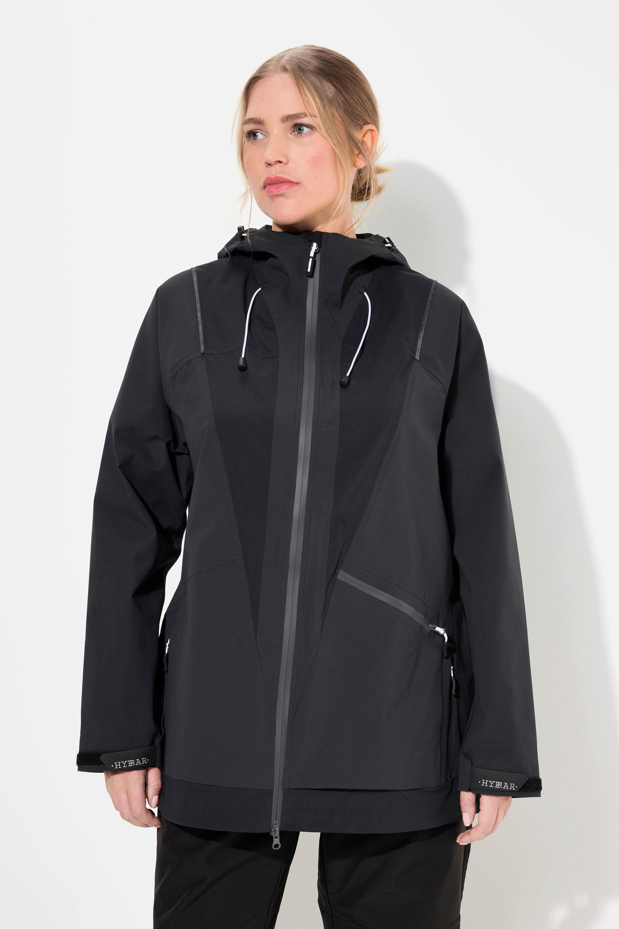 Ulla Popken  Funktionsjacke, wasserdicht, 2-Wege-Zipper, Reflektor 