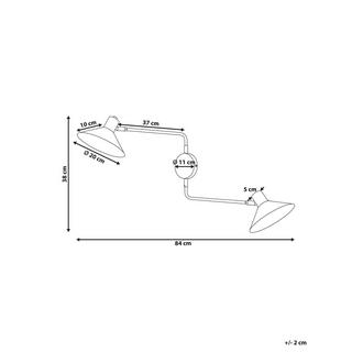 Beliani Lampe murale en Acier Moderne KADASSA  