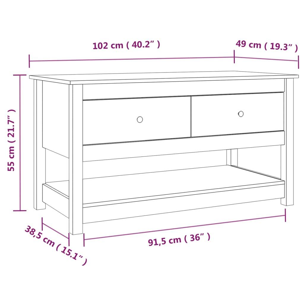 VidaXL Table basse bois  