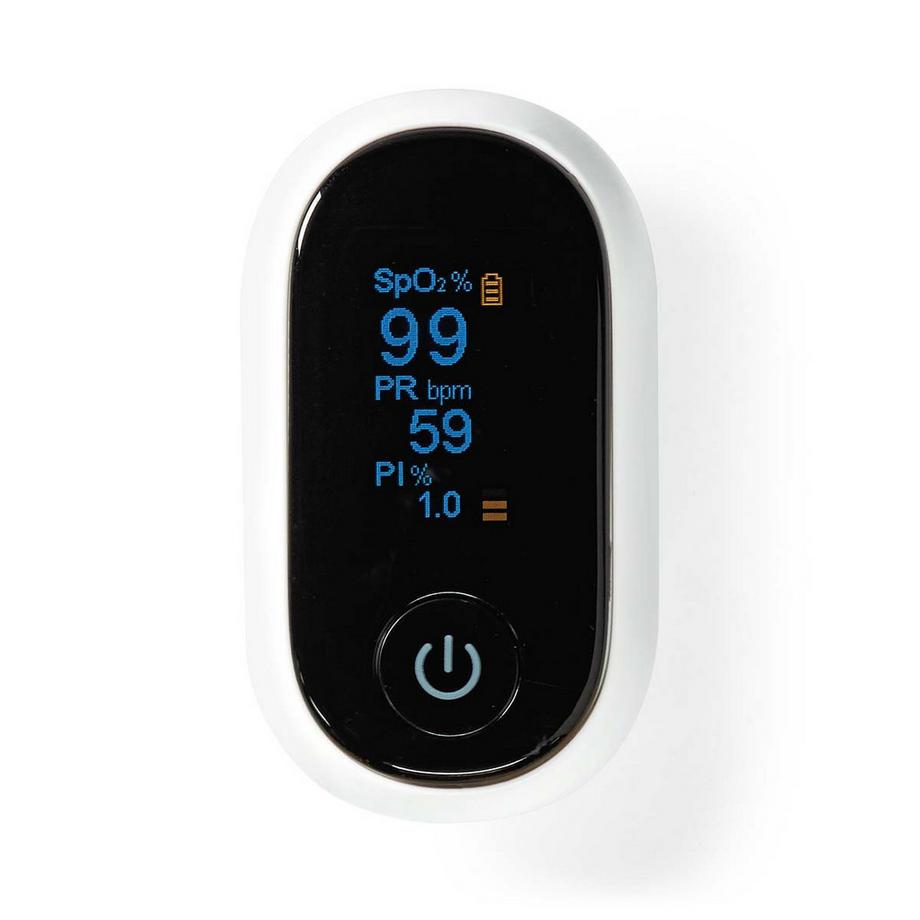 Nedis  SmartLife-Sauerstoffmessgerät | Bluetooth | OLED-Display | Akustischer Alarm / Perfusionsindex / Pulsfrequenz / Hochpräzisionssensor / Bewegungsinterferenz / Sauerstoffsättigung (SpO2) | Weiß 