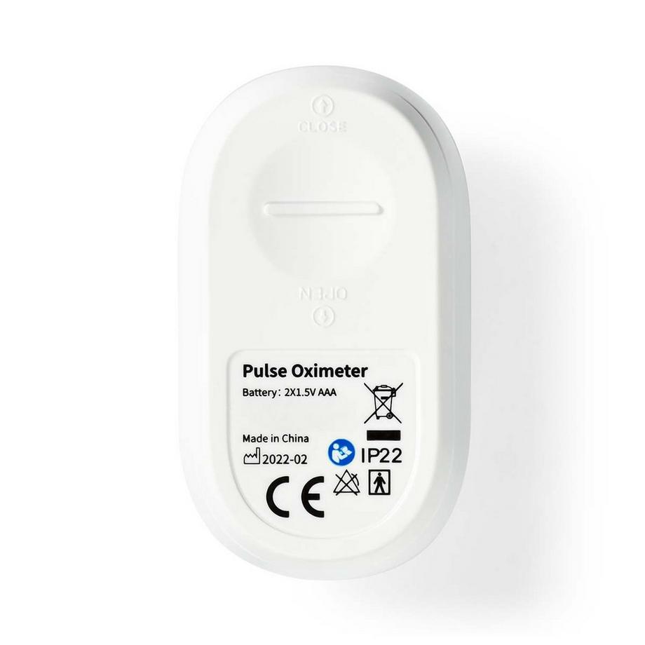 Nedis  SmartLife-Sauerstoffmessgerät | Bluetooth | OLED-Display | Akustischer Alarm / Perfusionsindex / Pulsfrequenz / Hochpräzisionssensor / Bewegungsinterferenz / Sauerstoffsättigung (SpO2) | Weiß 