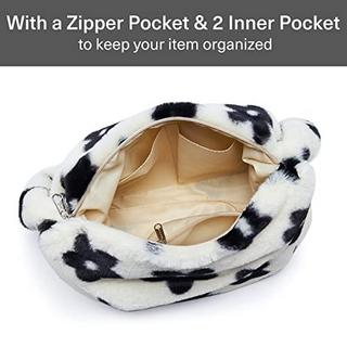 Only-bags.store Plüsch Kleine Umhängetasche mit Reissverschluss  