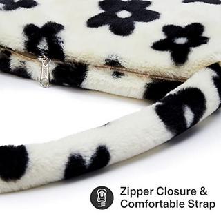 Only-bags.store Plüsch Kleine Umhängetasche mit Reissverschluss  