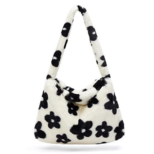 Only-bags.store Plüsch Kleine Umhängetasche mit Reissverschluss  