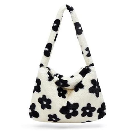 Only-bags.store Plüsch Kleine Umhängetasche mit Reissverschluss  