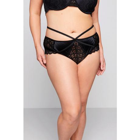 Ulla Popken  Slip brasiliana ouvert in pizzo con laccetti 