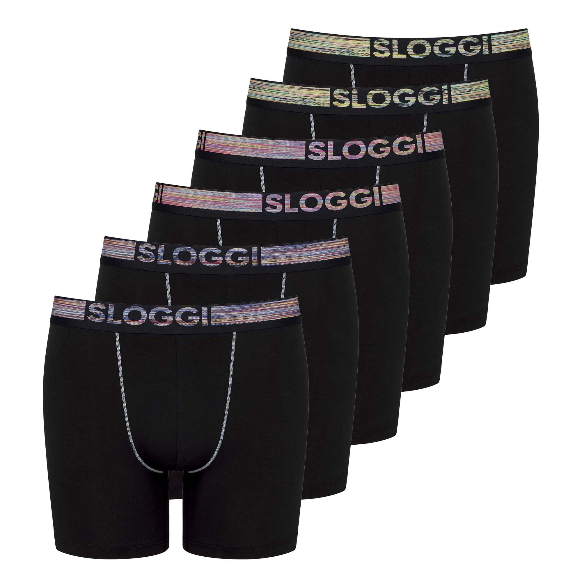 sloggi  Boxer Uomini Confezione da 6 Aderente alla figura-GO ABC NATURAL H Short 6P 