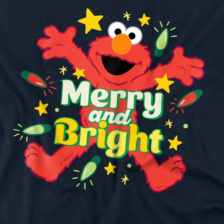 Sesame Street Maglietta Manica Lunga Merry And Bright  