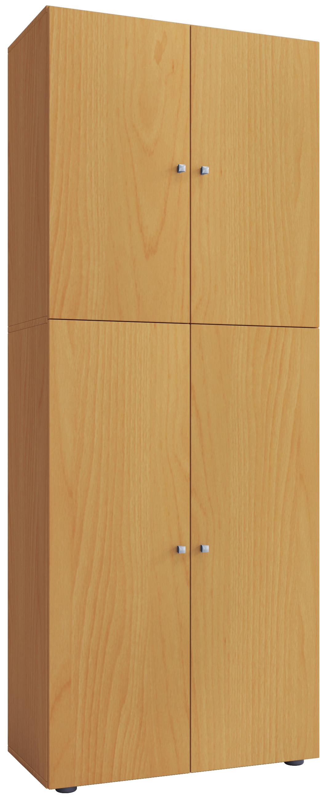 VCM Büroschrank mit 5 Fächern | moderner Aktenschrank mit Drehtüren | Maße ca. B. 70 x H. 184 x T. 40 cm – Lona 5-Fach  