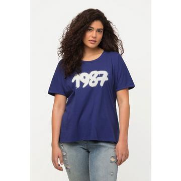 T-shirt dal taglio oversize con spray design, scollo a girocollo e mezze maniche