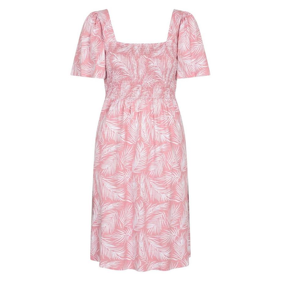 Mountain Warehouse Hydra Gesmocktes Kleid mit Palmblattmuster  