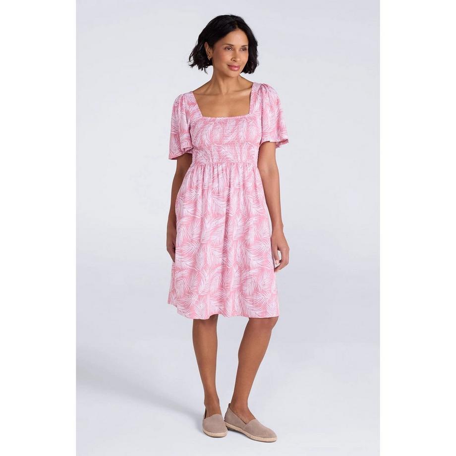 Mountain Warehouse Hydra Gesmocktes Kleid mit Palmblattmuster  