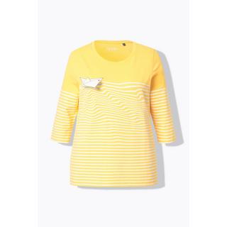 Ulla Popken Maglia Righe Barca di Carta Manica 3/4  