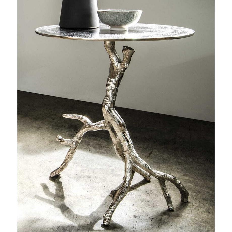 mutoni Beistelltisch Branch silber rund 42x42  