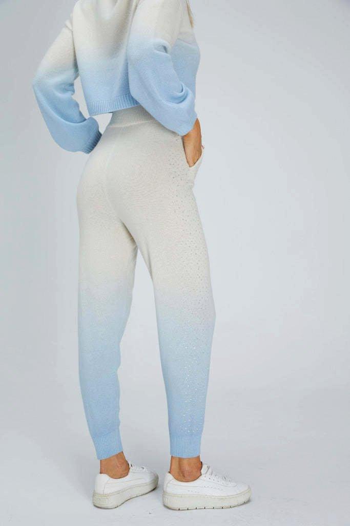 Bellemere New York  Pantalon long en cachemire dégradé (avec touche de cristal) 