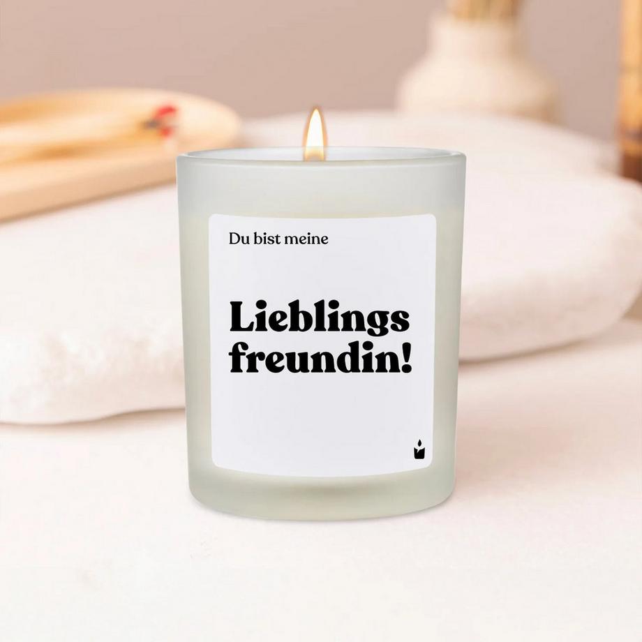 CandleHand Duftkerze Woody Du bist meine Lieblingsfreundin!  