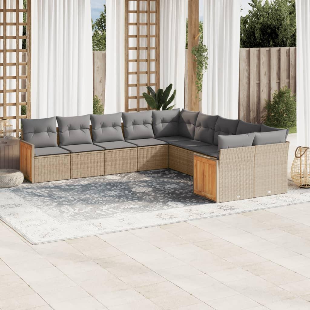 VidaXL set divano da giardino Polirattan  