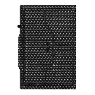 Tru Virtu CLICK & SLIDE Coin Pocket Diagonal Carbon Wallet  