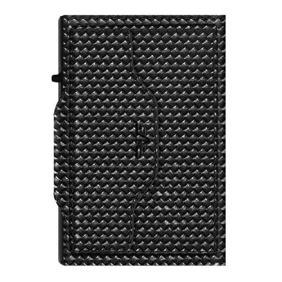 Tru Virtu CLICK & SLIDE Coin Pocket Diagonal Carbon Wallet  